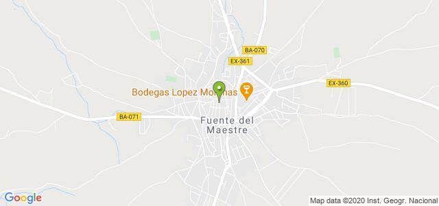 mapa de oficina de correos fuente del maestre