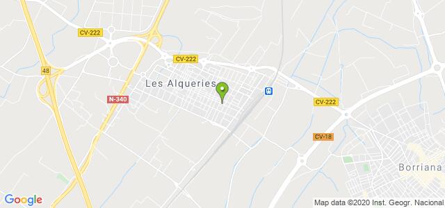 mapa de oficina de correos alquerias del nino perdido