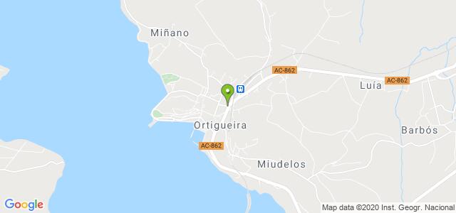 mapa de oficina de correos ortigueira