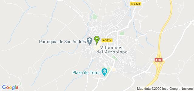 mapa de oficina de correos villanueva del arzobispo
