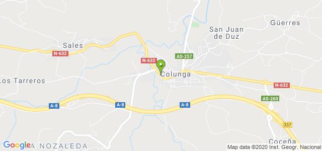 mapa de oficina de correos colunga