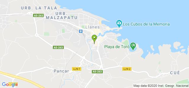 mapa de oficina de correos llanes