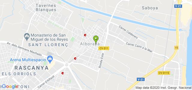 mapa de oficina de correos alboraia