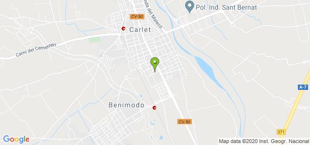 mapa de oficina de correos carlet