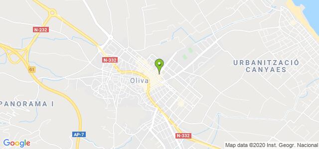 mapa de oficina de correos oliva