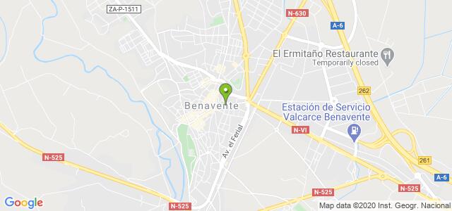 mapa de oficina de correos benavente