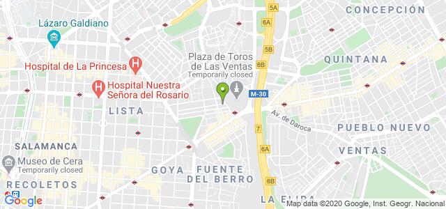 mapa de oficina de la seguridad social madrid 22