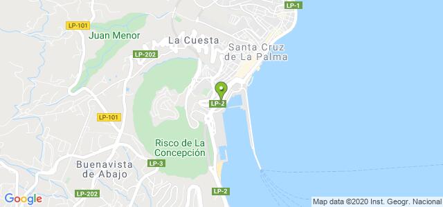 mapa de instituto social de la marina santa cruz de la palma