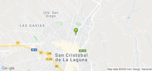 mapa de oficina de la seguridad social san cristobal de la laguna