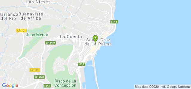 mapa de oficina de la seguridad social santa cruz de la palma