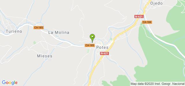 mapa de instituto nacional de la seguridad social potes