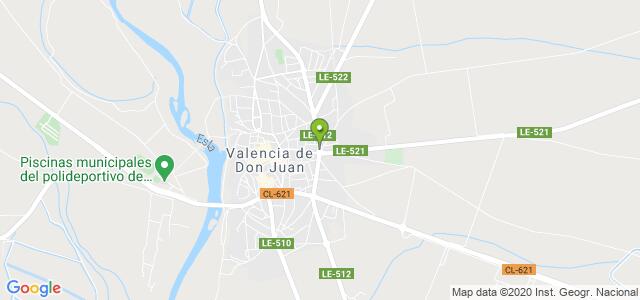 mapa de instituto nacional de la seguridad social valencia de don juan