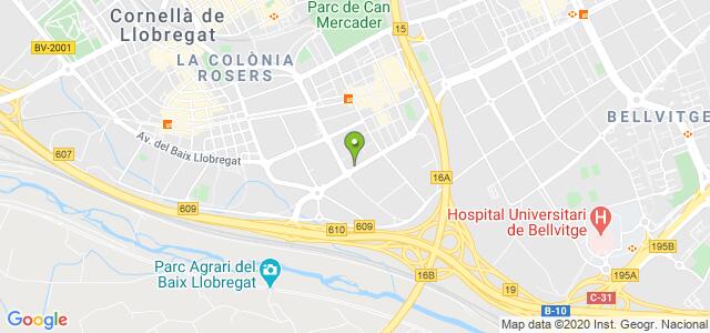 mapa de oficina de la seguridad social cornella de llobregat