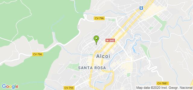 mapa de oficina de la seguridad social alcoy