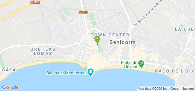 mapa de oficina de la seguridad social benidorm