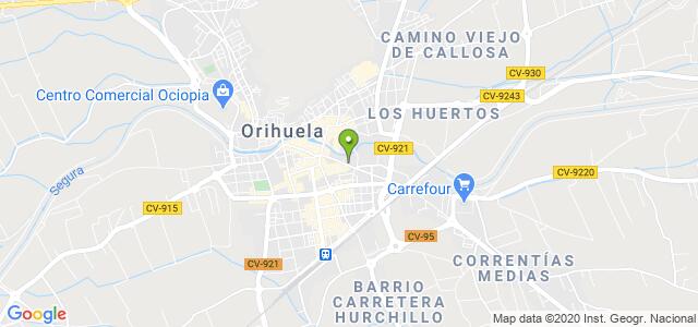 mapa de oficina de la seguridad social orihuela