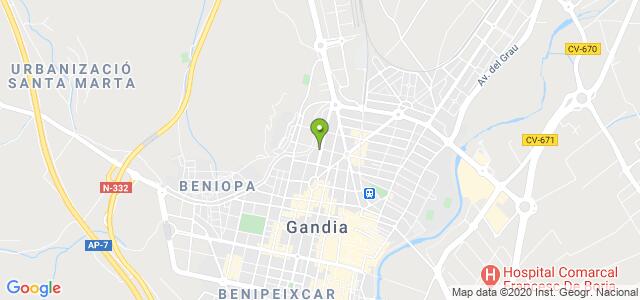 mapa de oficina de la seguridad social gandia 2