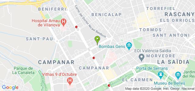mapa de oficina de la seguridad social valencia 10