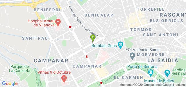 mapa de oficina de la seguridad social valencia 11