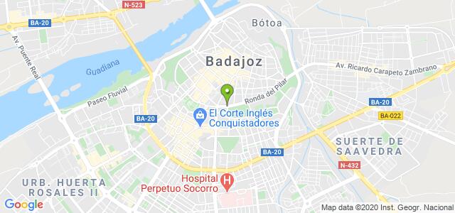 mapa de oficina de la seguridad social badajoz