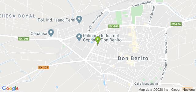 mapa de oficina de la seguridad social don benito 2