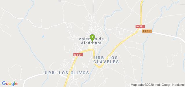 mapa de instituto nacional de la seguridad social valencia de alcantara