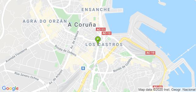 mapa de instituto nacional de la seguridad social a coruna