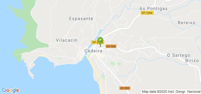 mapa de instituto social de la marina cedeira