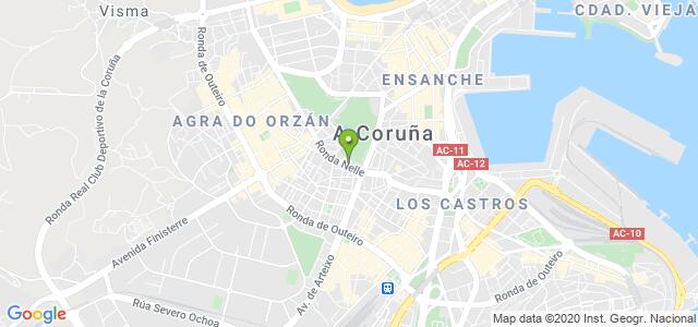 mapa de oficina de la seguridad social a coruna