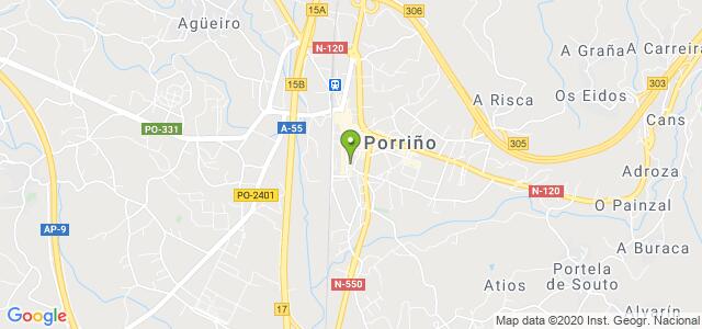 mapa de oficina de la seguridad social o porrino