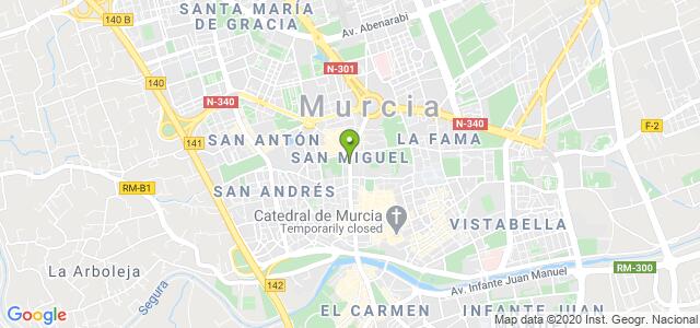 mapa de agencia tributaria de murcia delegacion especial