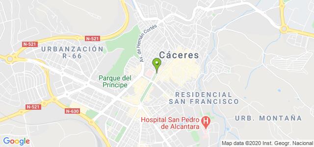 mapa de agencia tributaria de caceres