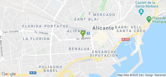 mapa de dep de inspeccion gestion recaudacion e informatica de alicante
