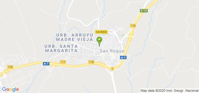 mapa de agencia tributaria de san roque