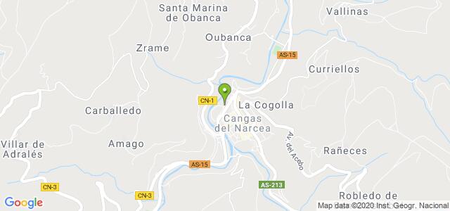 mapa de agencia tributaria de cangas de narcea