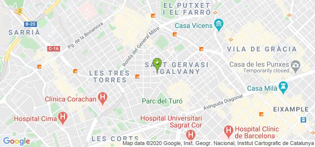 mapa de agencia tributaria de via augusta barcelona