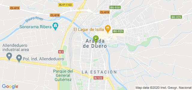 mapa de agencia tributaria de aranda de duero