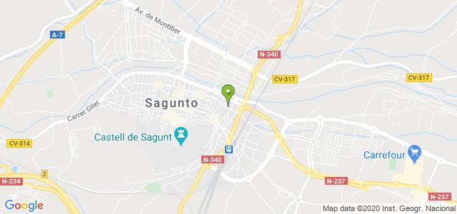 mapa de agencia tributaria de sagunto