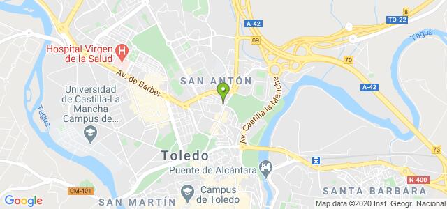 mapa de oficina dgt de toledo