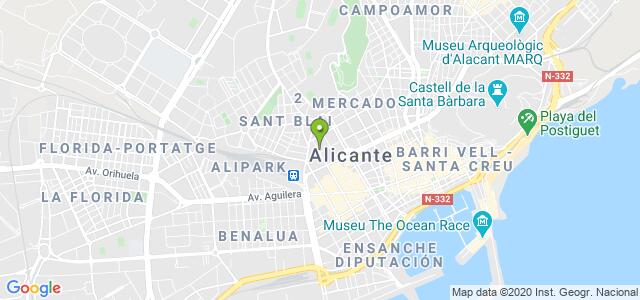mapa de oficina dgt de alicante