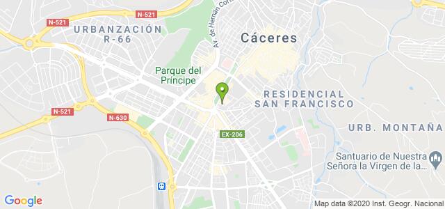 mapa de oficina dgt de caceres