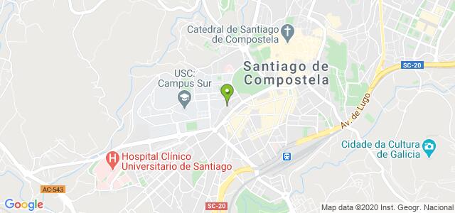 mapa de oficina dgt de santiago de compostela