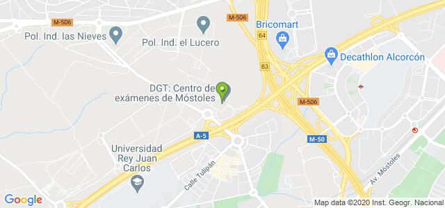 mapa de dgt centro de examenes de mostoles