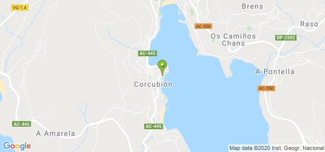 mapa de oficina registro civil de corcubion