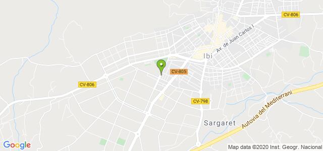 mapa de oficina registro civil de ibi