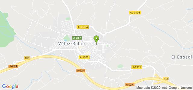 mapa de oficina registro civil de velez rubio