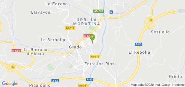mapa de oficina registro civil de grado