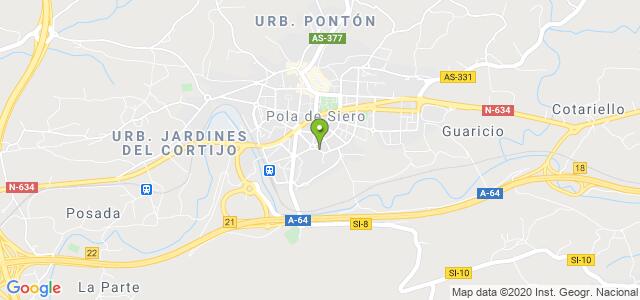 mapa de oficina registro civil de siero