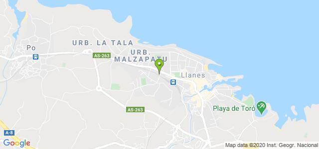 mapa de oficina registro civil de llanes