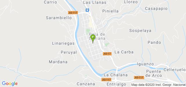 mapa de oficina registro civil de laviana